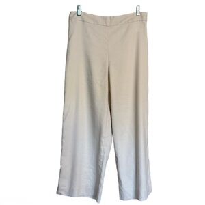 Club Monaco Wide Leg Linen Trouser Pants Off White Ivory Sz 8 Spring Summer